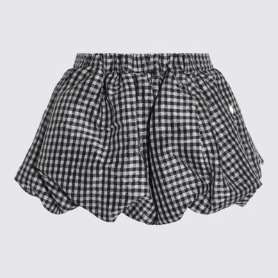 Ganni Vichy Pattern Balloon Miniskirt In Multi