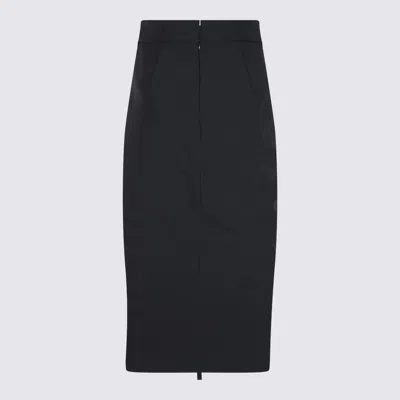 Elisabetta Franchi Lightweight Crepe Skirt With Black Zip In Black