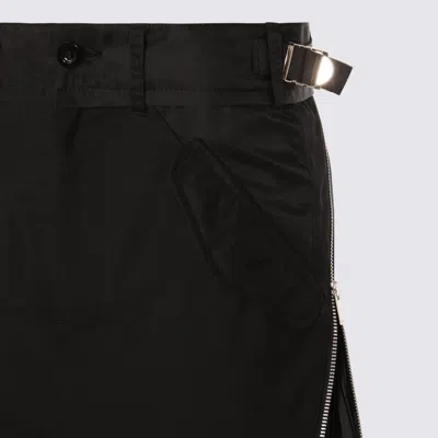 Sacai Suiting Mix Skirt In Black