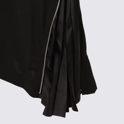 Sacai Suiting Mix Skirt In Black