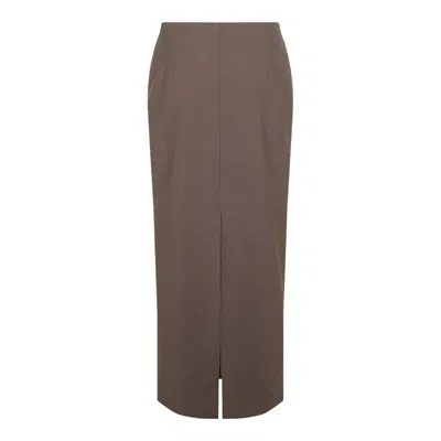 Brunello Cucinelli Skirts Brown In Animal Print