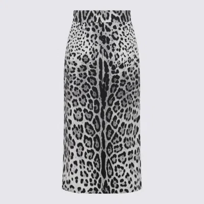 Dolce & Gabbana Charmeuse Midi Pencil Skirt In Brown