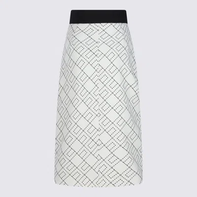 Elisabetta Franchi Geometric Patterned Midi Skirt