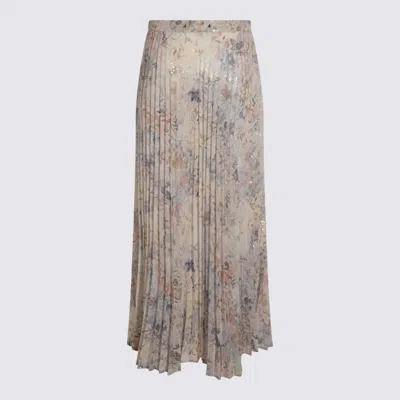 Golden Goose Multicolor Viscose Skirt In Multi
