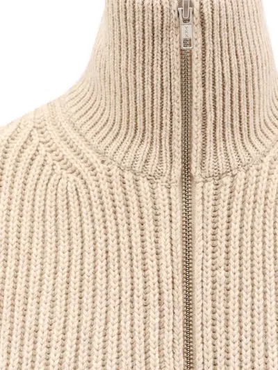 Mm6 Maison Margiela Sleeveless Long Wool Blend Cardigan With Distressed Effect In Neutral