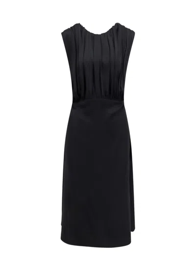 Jil Sander Women Sleeveless Satin Dress In Black
