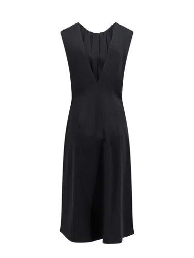 Jil Sander Women Sleeveless Satin Dress In Black