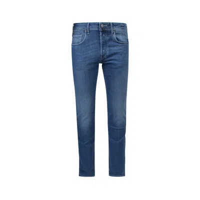 Incotex Slim Fit Stretch Cotton Jeans In Blue