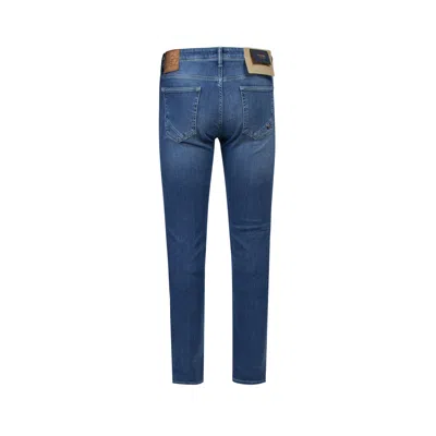 Incotex Slim Fit Stretch Cotton Jeans In Blue