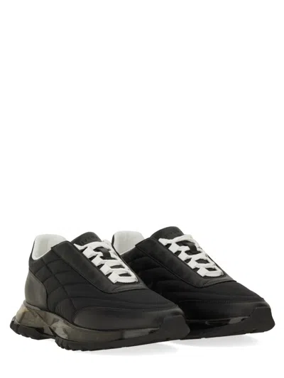 Givenchy Quilted Black Sneakers With Translucent Sole And Contrasting Laces In Black