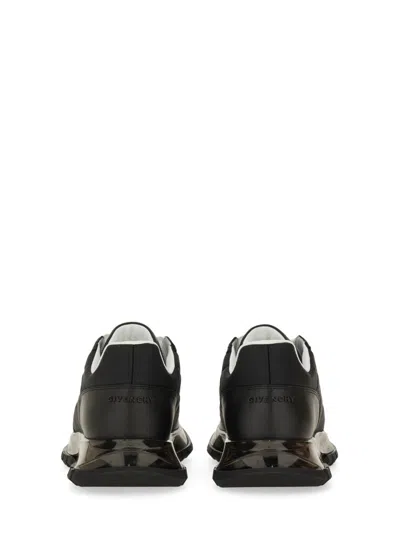Givenchy Quilted Black Sneakers With Translucent Sole And Contrasting Laces In Black
