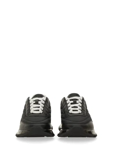 Givenchy Quilted Black Sneakers With Translucent Sole And Contrasting Laces In Black