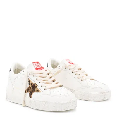 Golden Goose Leopard-print Leather Star Sneakers