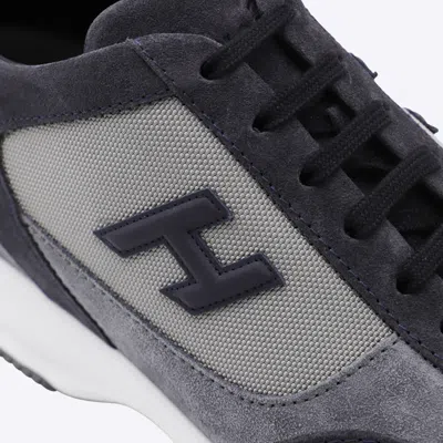 Hogan Low Top Sneakers With Suede And Mesh Panels In Multi