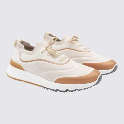 Brunello Cucinelli Canvas Sneakers With Contrasting Toe Cap