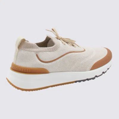 Brunello Cucinelli Canvas Sneakers With Contrasting Toe Cap