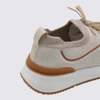 Brunello Cucinelli Canvas Sneakers With Contrasting Toe Cap
