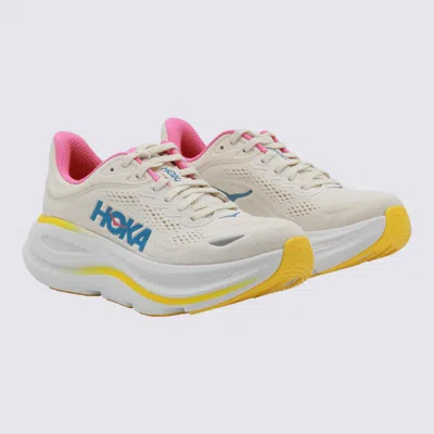 Hoka Bondi 9 Rubber-trimmed Mesh Sneakers In White