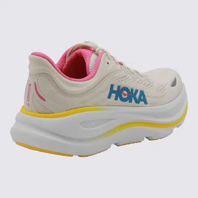Hoka Bondi 9 Rubber-trimmed Mesh Sneakers In White
