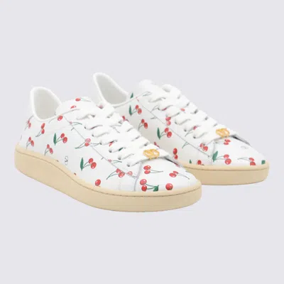 Valentino Royco Sneaker White With Cherryfic Pattern In White