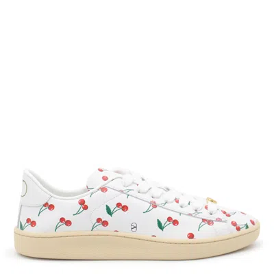Valentino Royco Sneaker White With Cherryfic Pattern In White
