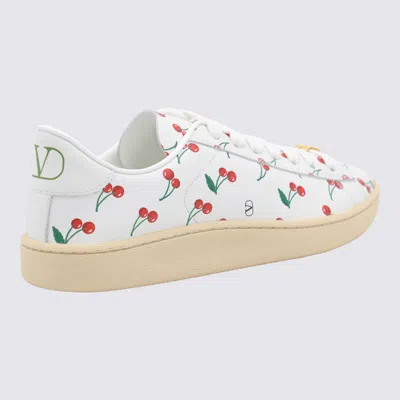 Valentino Royco Sneaker White With Cherryfic Pattern In White