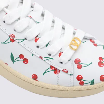 Valentino Royco Sneaker White With Cherryfic Pattern In White