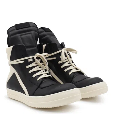 Rick Owens Geobasket Leather High-top Sneakers