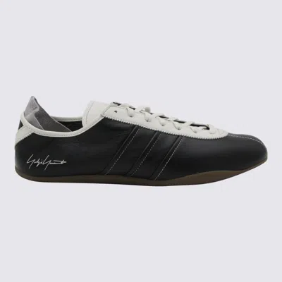 Y-3 Debossed Leather Tokyo Sneakers With Lace-up Closure In Black