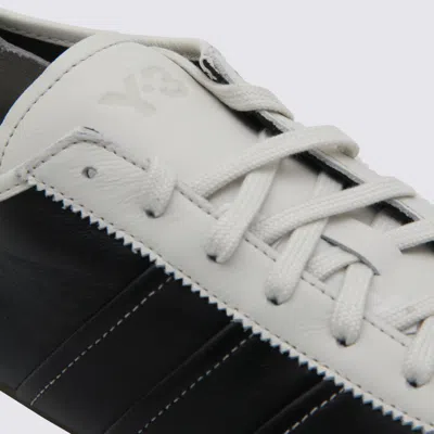 Y-3 Debossed Leather Tokyo Sneakers With Lace-up Closure In Black