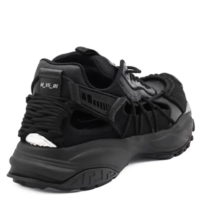 Versace Chunky Sole Mesh Panels Sneakers In Black