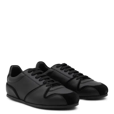 Moschino Low Top Sneakers Rubber Sole In Black