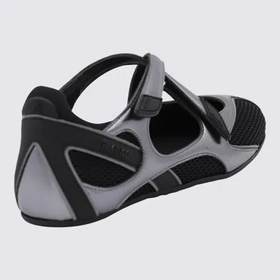 Attico Modern Flat Shoes With Cross-strap Detail In Black