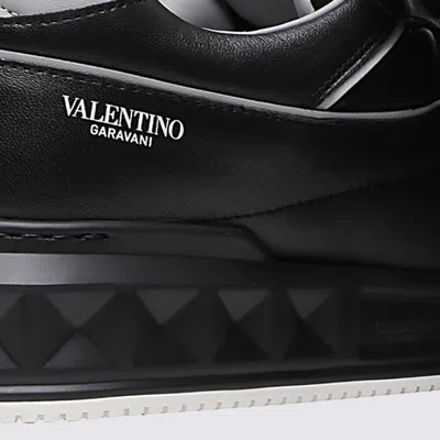 Valentino Garavani One Stud Sneaker In Nappa Leather In Black