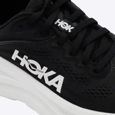 Hoka Black And White Bondi 9 Sneaker Women In Black