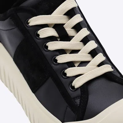 Hogan Leather And Suede Sneakers With Contrasting Sole In Black