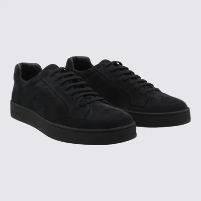 Church's Low Top Suede Finish Rubber Sole Sneakers In Black