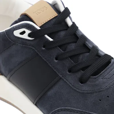 Tod's Sneakers Blue And Green In Black