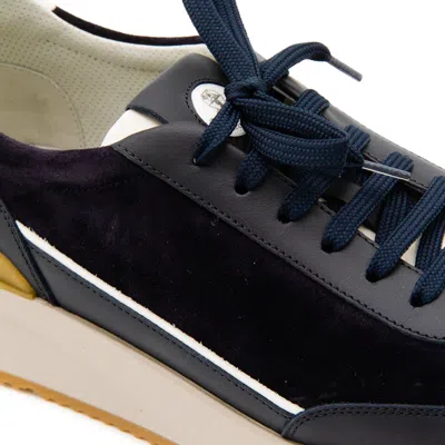 Brunello Cucinelli Suede And Smooth Material Flat Shoes With Contrasting Sole