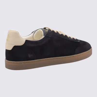 Brunello Cucinelli Navy Leather Sneakers