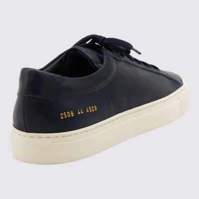 Common Projects Mens Black White Achilles Low Number-print Suede Low-top Trainers