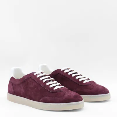 Brunello Cucinelli Low Top Suede Finish Rubber Sole Sneakers