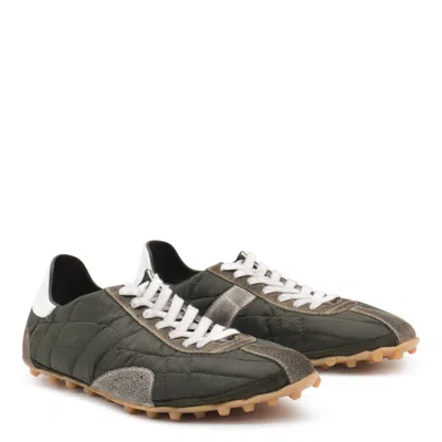 Maison Margiela Quilted-texture Sneakers With Rugged Sole And Suede Overlays