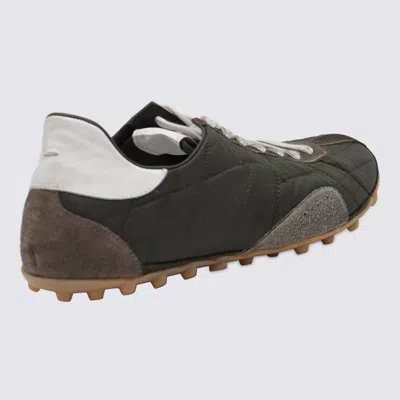 Maison Margiela Quilted-texture Sneakers With Rugged Sole And Suede Overlays