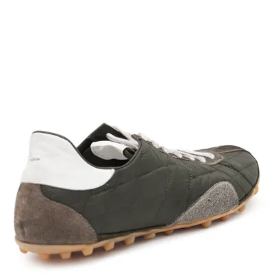 Maison Margiela Quilted-texture Sneakers With Rugged Sole And Suede Overlays