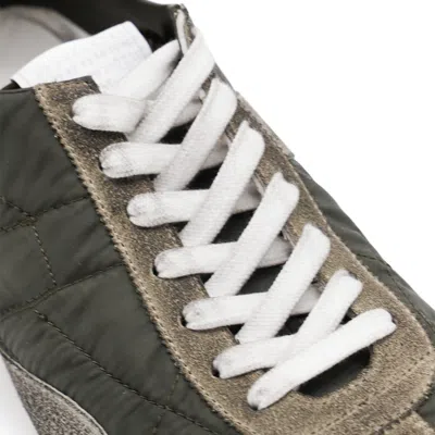 Maison Margiela Quilted-texture Sneakers With Rugged Sole And Suede Overlays