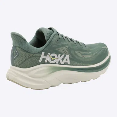 Hoka Clifton 10 Logo-print Sneakers In Green