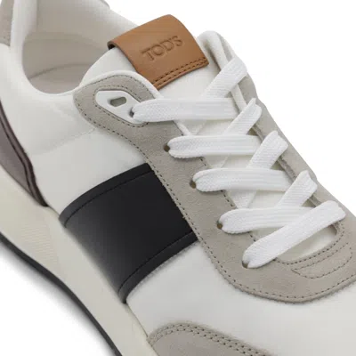Tod's Technical Fabric And Leather Sneakers In Multi