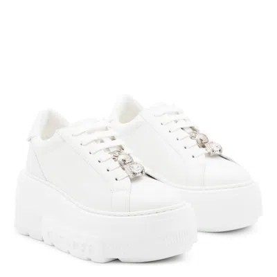 Casadei Low Top Sneakers Platform Sole In White