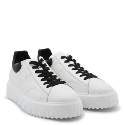 Hogan Low-top H-stripes Leather Sneakers In White